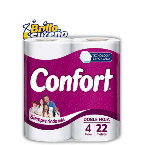 Papel Higiénico Confort Doble Hoja 4 x 22 mts
