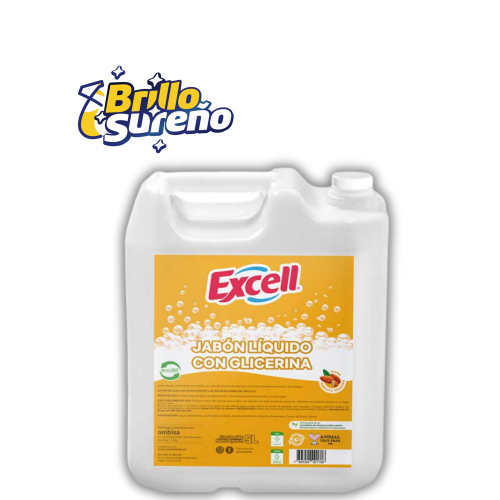 Jabón Líquido Concentrado Excell de yogurt y almendras 5 litros